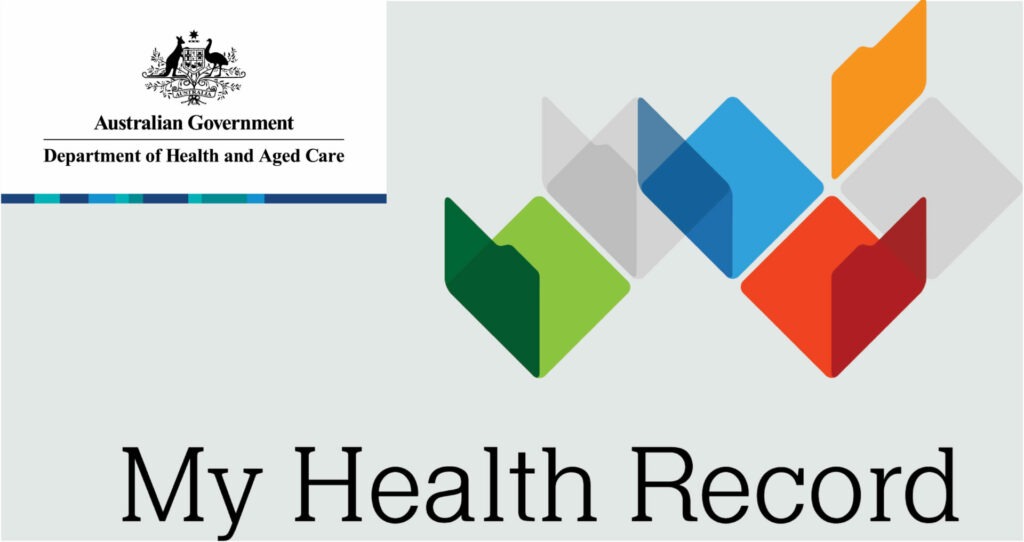 My Health Record and Australian Government Department of Health and Aged Care logo.